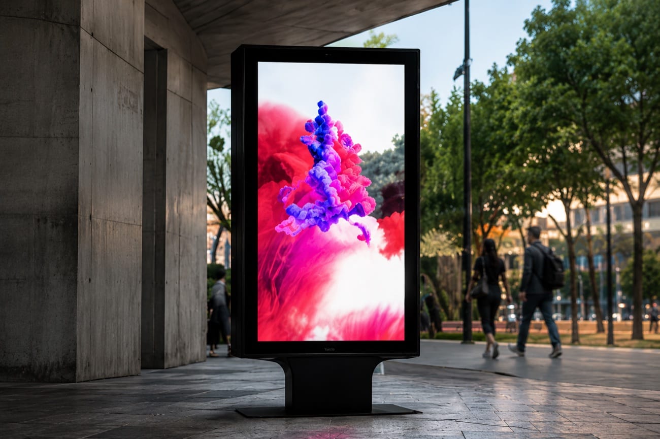 Yuncto-Produktvisualisierung eines digitalen Displays im Stadtraum